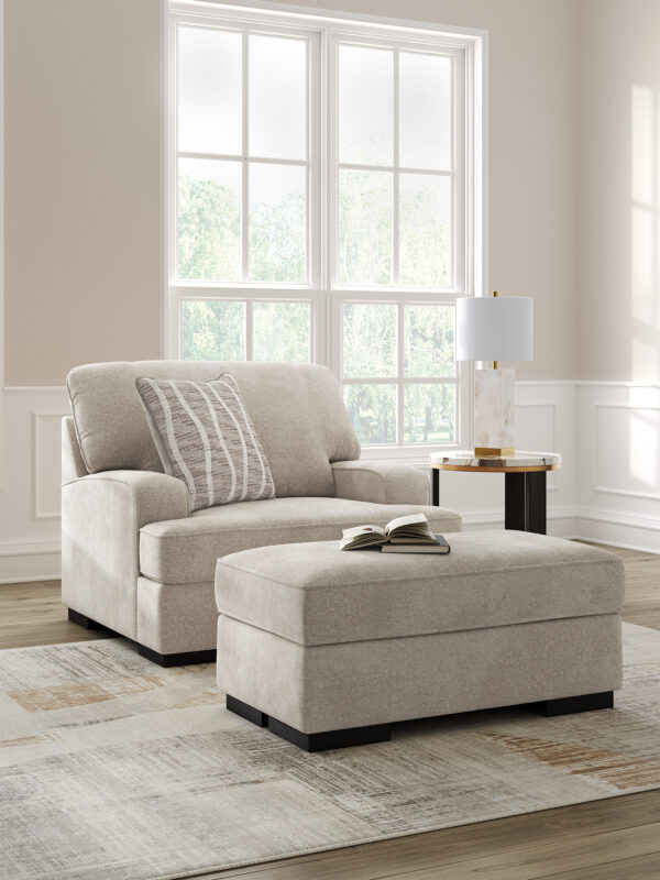High Profile Taupe Chair and a Half - Image 3