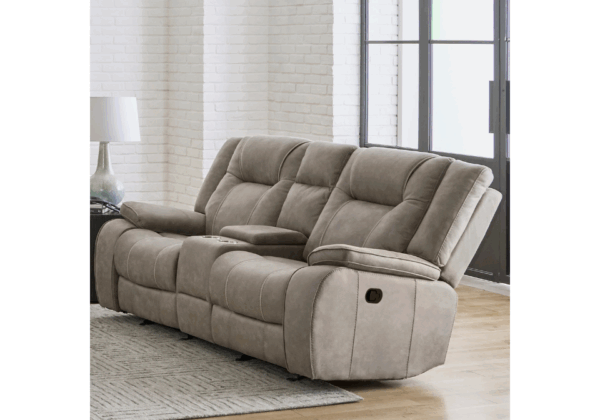 Griffin Brown Glider Reclining Loveseat - Image 2
