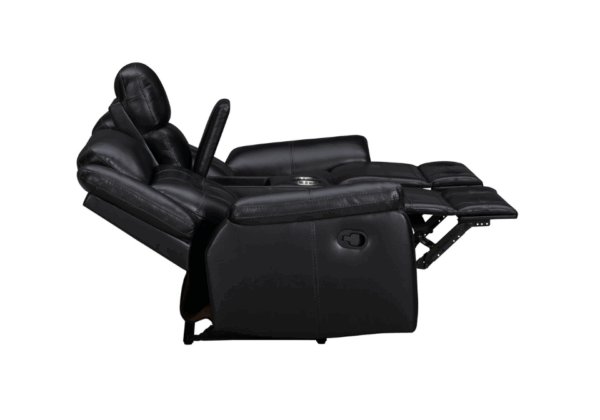 Shaw Black Loveseat - Image 3