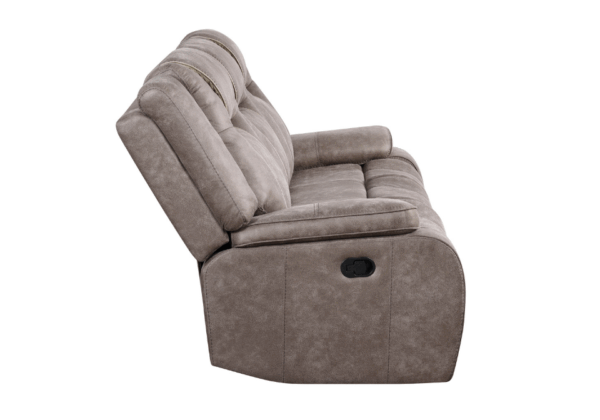Griffin Brown Glider Reclining Sofa - Image 3