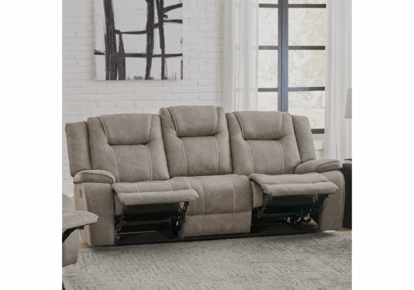 Griffin Brown Glider Reclining Sofa - Image 2