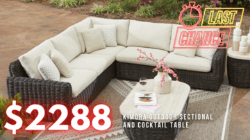 Last Chance Deal! - Kimora 3-Piece Outdoor Sectional & Cocktail Table