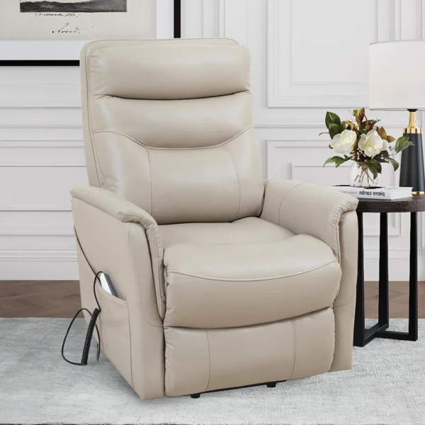 Casper Cream Power Lift Recliner - Image 2