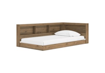 Deanlow Honey Twin Bookcase Storage Bed