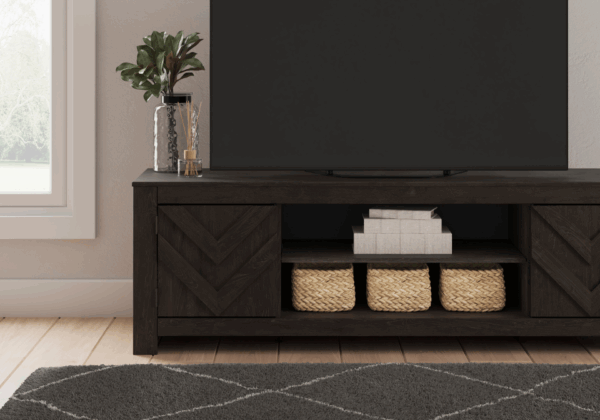 Cayboni Black Large TV Stand - Image 3