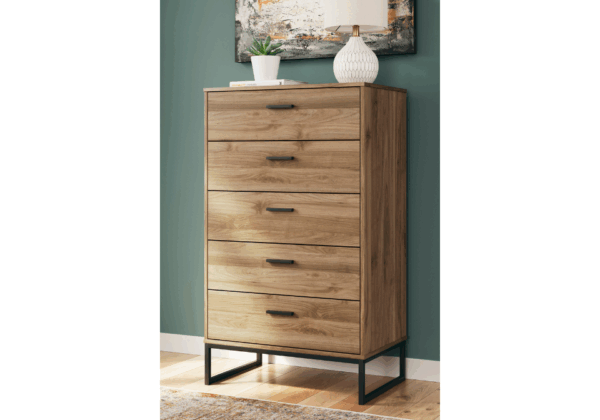 Deanlow Honey Five-Drawer Chest - Image 3