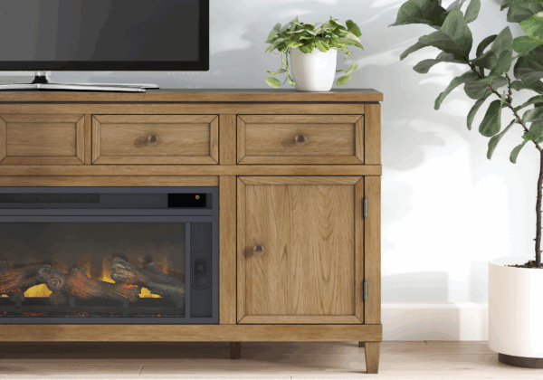 Sharlance Extra Large TV Stand w/ Fireplace - Image 4