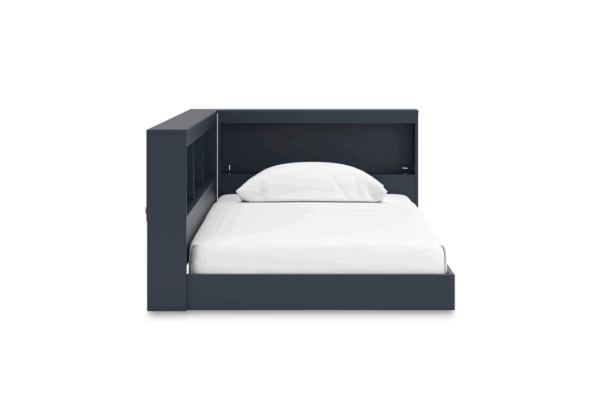 Simmenfort Navy Twin Bookcase Storage Bed - Image 2