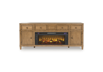Sharlance Extra Large TV Stand w/ Fireplace