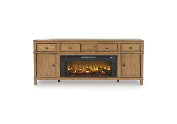 Sharlance Extra Large TV Stand w/ Fireplace