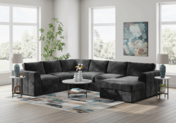 Alternative view of Armfield Pop-Up Sleeper Four-Piece Sectional with Storage Chaise