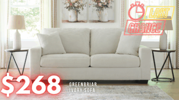 Last Chance Deal! - Greenbriar Ivory Sofa