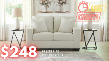 Last Chance Deal! - Greenbriar Ivory Loveseat