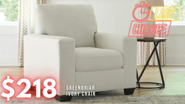 Last Chance Deal! - Greenbriar Ivory Chair