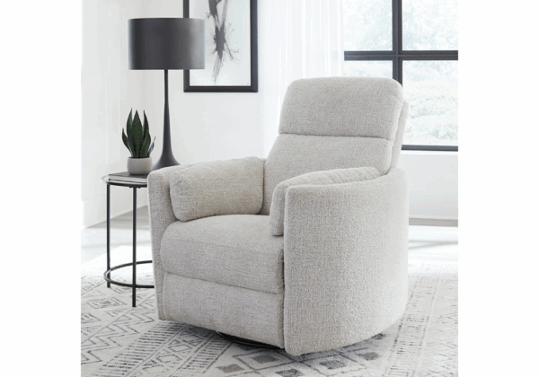 Prism Gray Swivel Glider Manual Recliner - Image 2