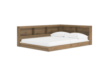 Deanlow Honey Full Bookcase Storage Bed