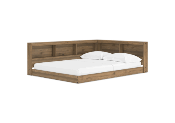Deanlow Honey Full Bookcase Storage Bed