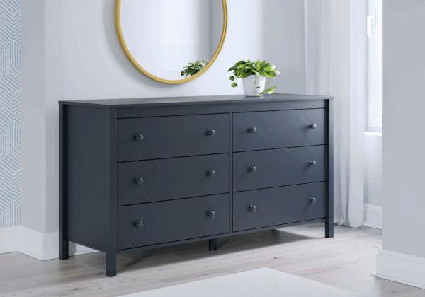 Simmenfort Navy Six Drawer Dresser - Image 3