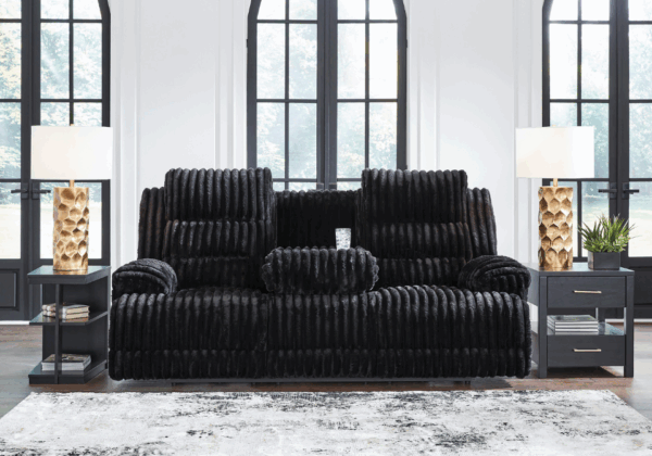 Rhines Falls Onyx Reclining Power Sofa W/dropdown Table - Image 3