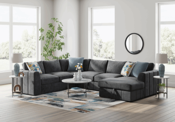 Armfield Pop-Up Sleeper Four-Piece Sectional with Storage Chaise - Image 2