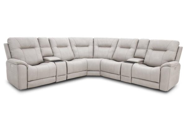 Troy Dove Seven-Piece Power Reclining Sectional
