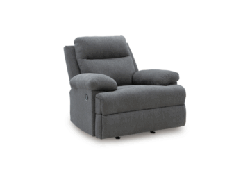 Side-Swipe Charcoal Rocker Recliner