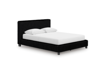 Zuraleus Black King Upholstered Bed