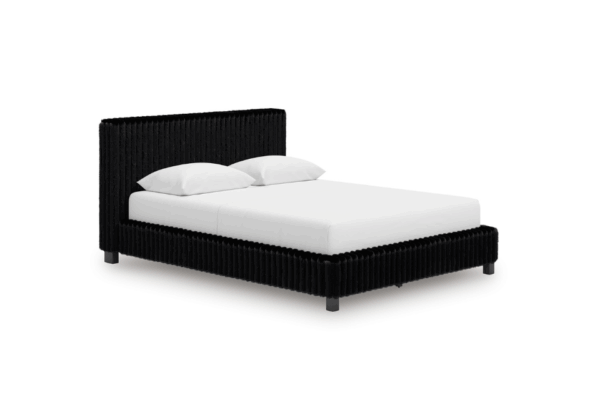 Zuraleus Black King Upholstered Bed