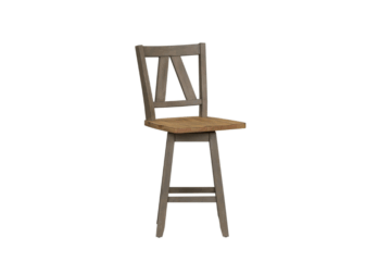 Lindsey Farm Gray Counter-Height Swivel Chair