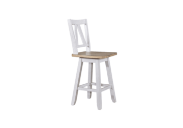 Lindsey Farm White Counter-Height Swivel Chair