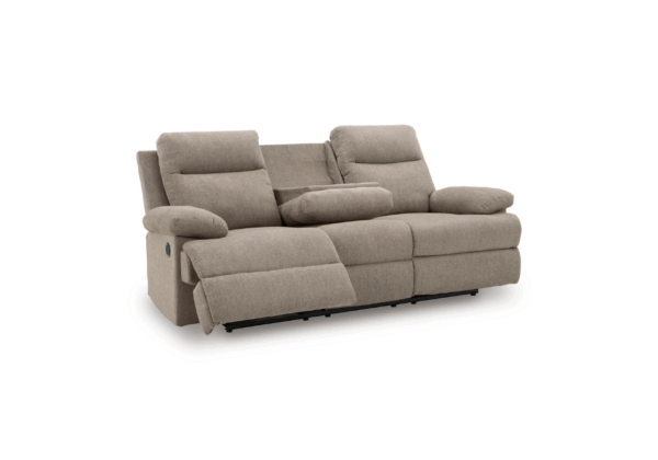 Side-Swipe Mocha Reclining Sofa - Image 2