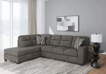 Olten Graphite Two-Piece Sectional with LAF Chaise