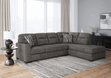 Olten Graphite Two-Piece Sectional with RAF Chaise