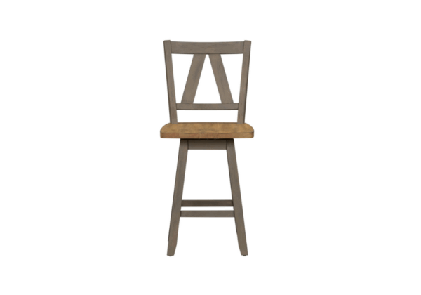 Lindsey Farm Gray Counter-Height Swivel Chair - Image 2