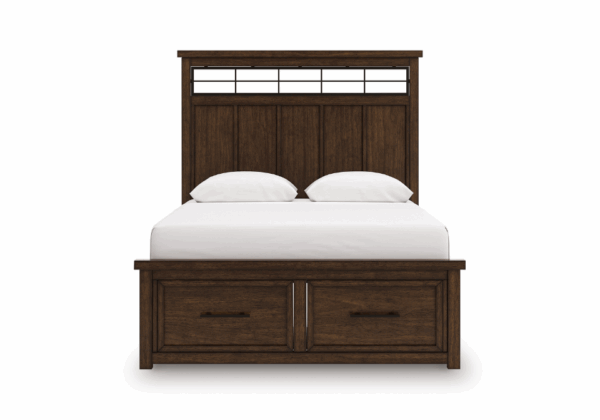 Taffenbrook Brown King Panel Storage Bed - Image 3