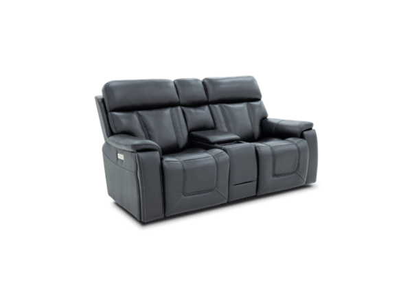 Fraser Black Power Reclining Loveseat - Image 3