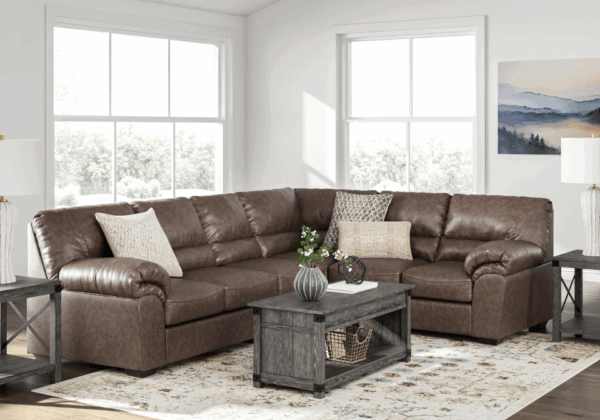 WillowBend Umber Three-Piece RAF Sofa Sectional