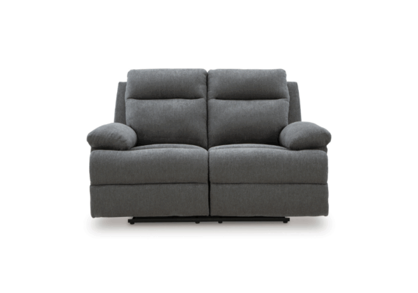 Side-Swipe Charcoal Reclining Loveseat - Image 4