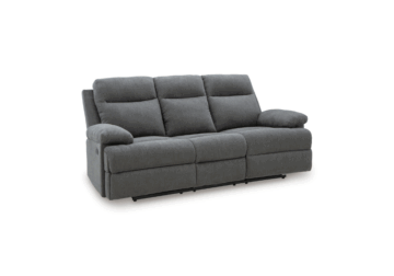 Side-Swipe Charcoal Reclining Sofa