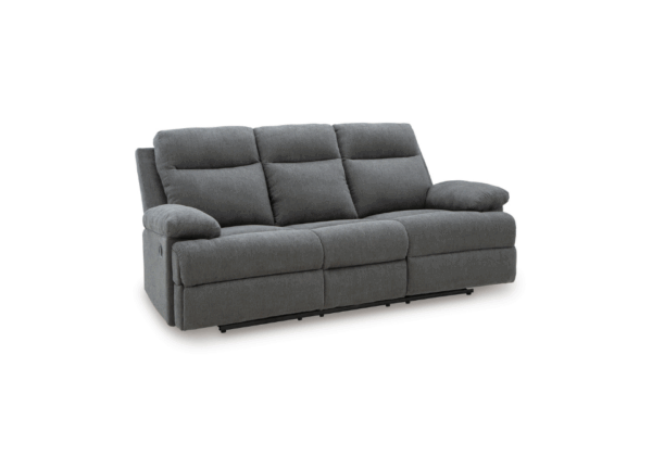 Side-Swipe Charcoal Reclining Sofa