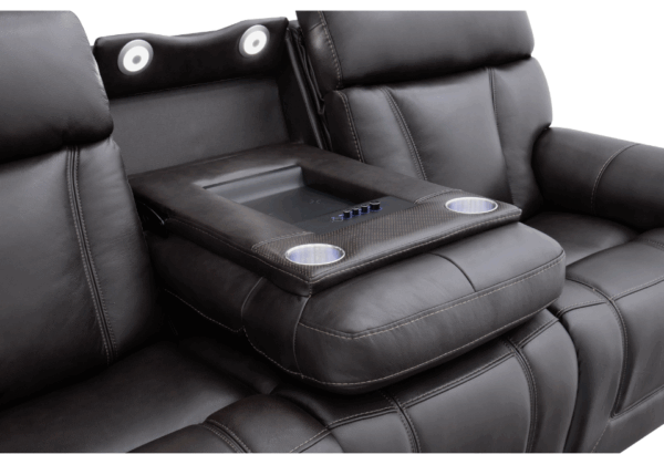 Fraser Black Power Reclining Sofa - Image 4