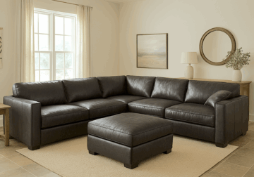 Emilia Black Five Piece Sectional