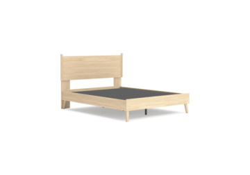Alternative view of Cabinella Tan Queen Platform Panel Bed