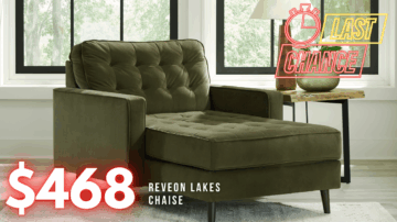 Last Chance Deal! - Reveon Lakes Olive Chaise