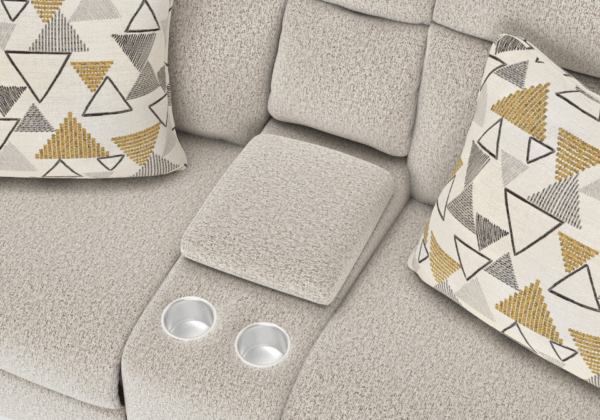 Micah Oatmeal Power Reclining Loveseat - Image 3