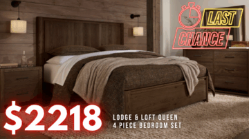 Last Chance Deal! - Lodge & Loft Dark Oak Queen 4 Piece Set