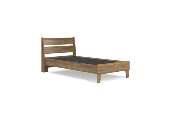Deanlow Honey Twin Platform Panel Bed - Image 4