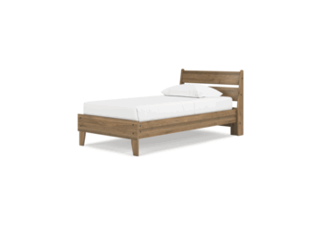 Deanlow Honey Twin Platform Panel Bed