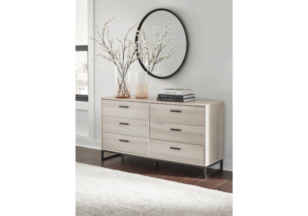 Socalle Light Gray Six Drawer Dresser - Image 3