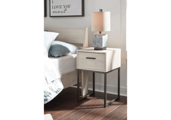 Socalle Light Gray One Drawer Nightstand - Image 3